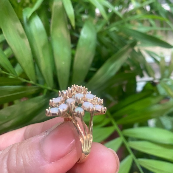 Opal and diamond ring - Picture 6 of 7